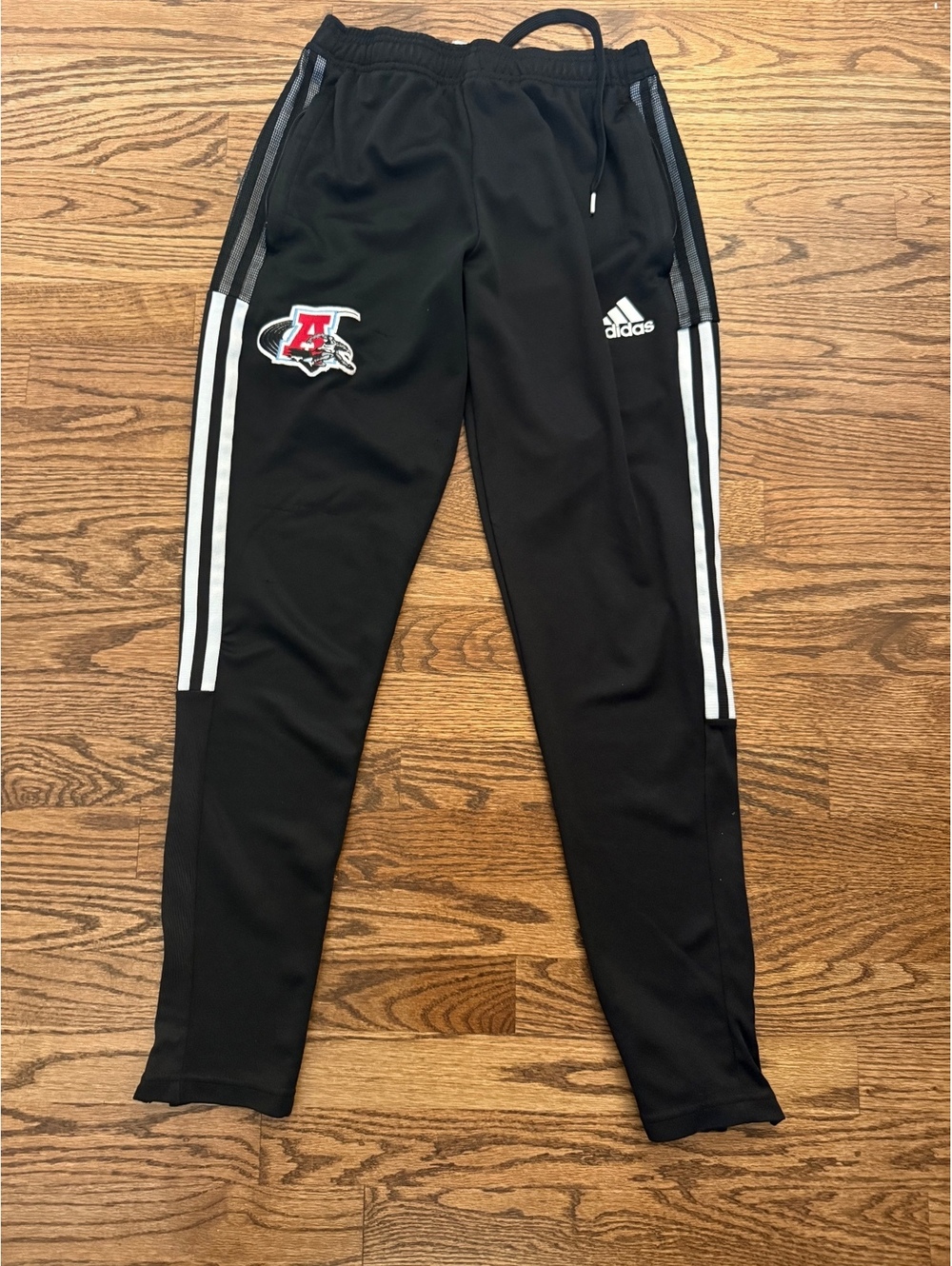 Adidas Tiro AEROREADY Black Soccer Track Pants Ankle Zips Team Logo Mens M